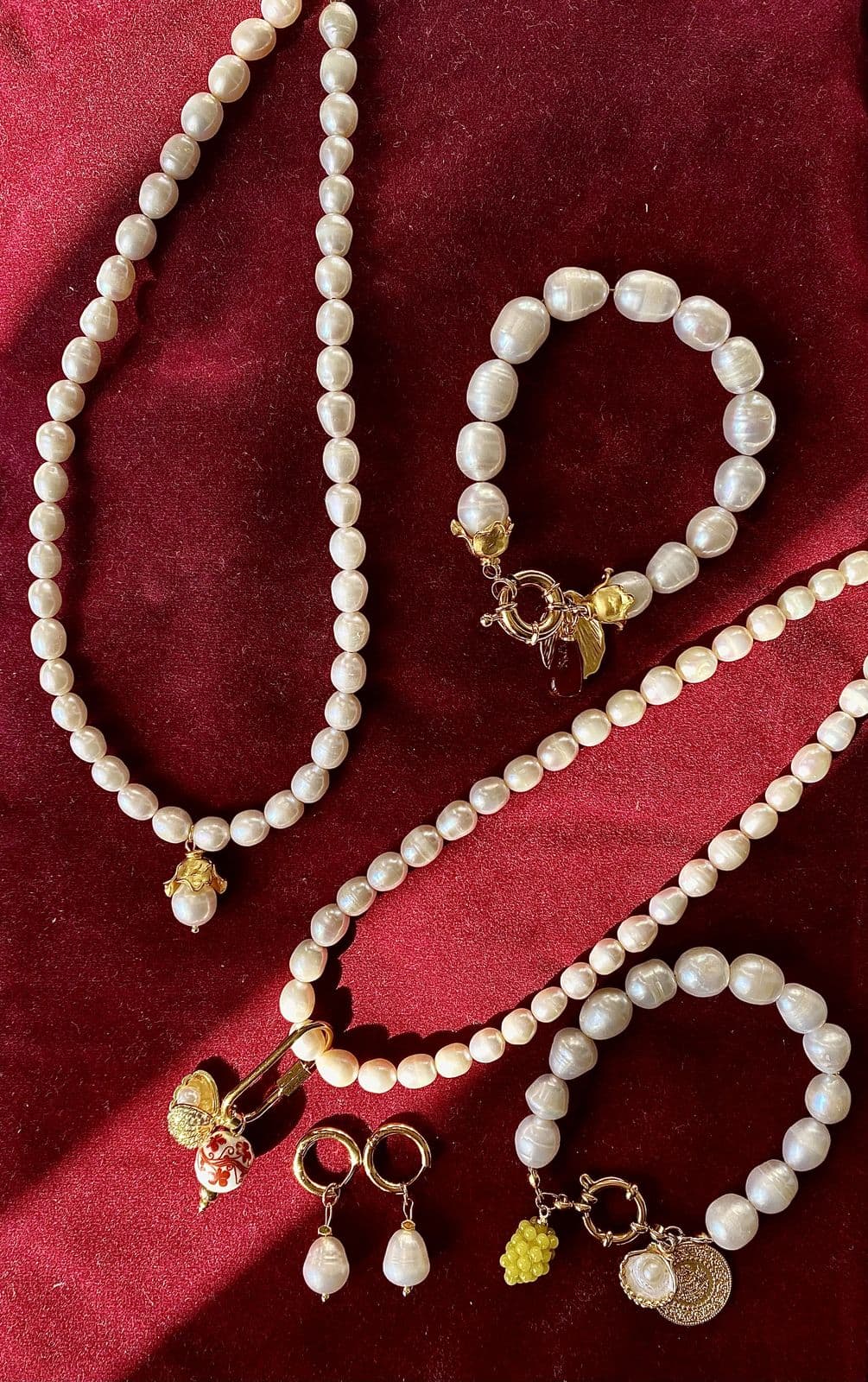 Fleur Pearl & Gold inci koleksiyonu